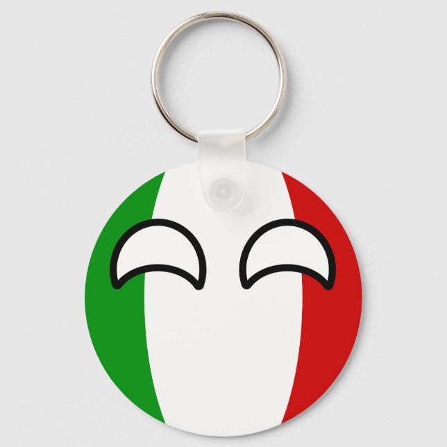 Funny Trending Geeky Italien Countryball Schlüsselanhänger (Vorderseite)