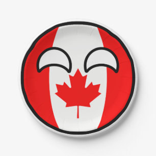Funny Trending Geeky Kanada Landschaftsball Pappteller