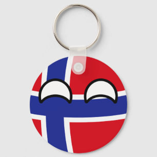 Funny Trending Geeky Norwegen Countryball Schlüsselanhänger