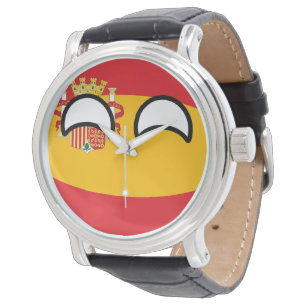 Funny Trending Geeky Spanien Landschaftsball Armbanduhr