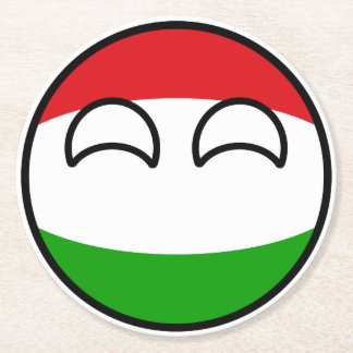 Funny Trending Geeky Ungarn Countryball Runder Pappuntersetzer