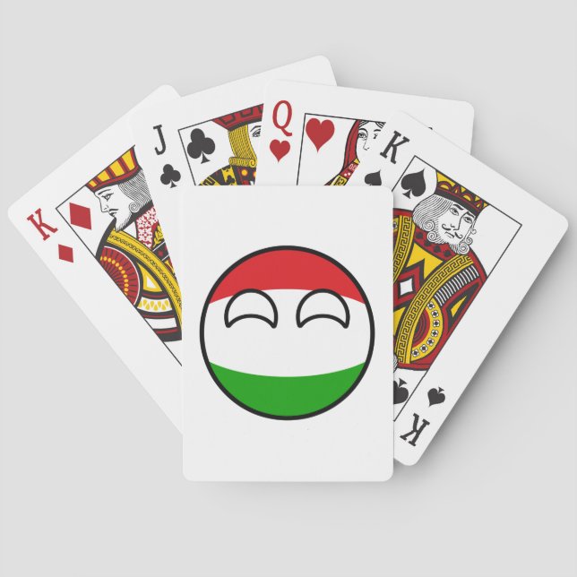 Funny Trending Geeky Ungarn Countryball Spielkarten (Rückseite)