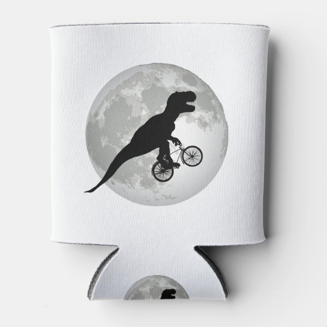 Funny Trex Flying Moon Design Dosenkühler (Vorderseite)