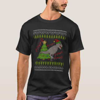 Funny Trex Rex Ugly Christmas Sweater Lights Trex T-Shirt