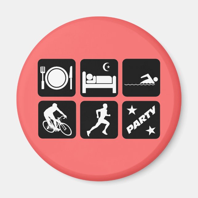 Funny Triathlon Magnet (Vorne)