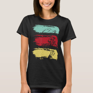 Funny Triathlon Swim Bike Lauf Männer Frauen Risto T-Shirt
