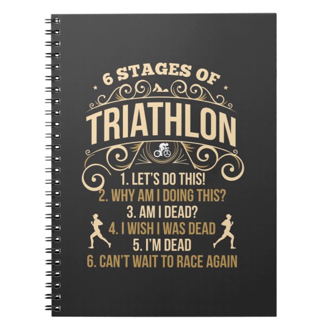 Funny Triathlon Zitat Crazy Triathlete Sportsman Notizblock (Vorderseite)