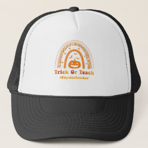Funny Trick oder Teach Rainbow Halloween Physical Truckerkappe
