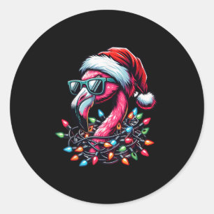Funny Trocal Nk Flamingo Weihnachten im Juli Hawai Runder Aufkleber