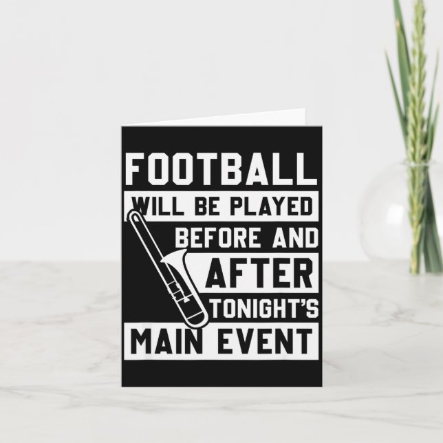 Funny Trombone Player Marching Band  Karte (Vorderseite)