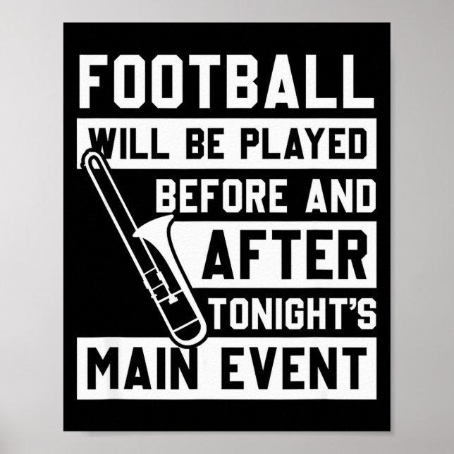 Funny Trombone Player Marching Band  Poster (Vorne)
