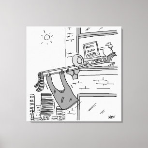 Funny Trombone Player Musiker Leinwanddruck