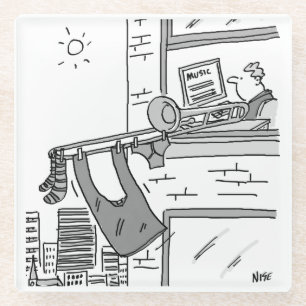 Funny Trombone Player. Trombonist Glasuntersetzer