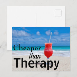 Funny Tropical Beach Foto Typografie Postkarte