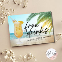 Funny Tropical Beach Hochzeit Save the Date