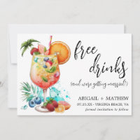 Funny Tropical Drink Cocktail Trend Foto Hochzeit
