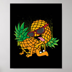 Funny Tropical Fruit Spaß Bekleidung, Co Upside Do Poster