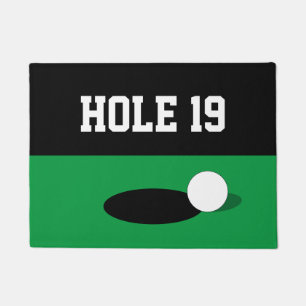 Funny trou 19 paillasson vert pour joueur de golf