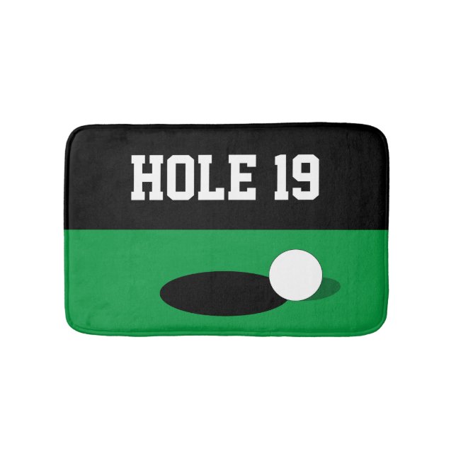 Funny trou 19 tapis de bain vert putt pour joueur  (Devant)