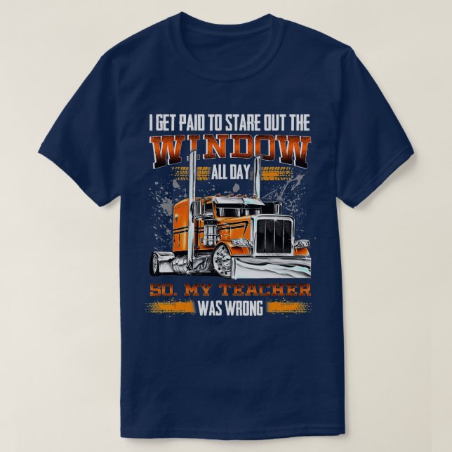 Funny truck driver driving design In love with a t T-Shirt (Design vorne)