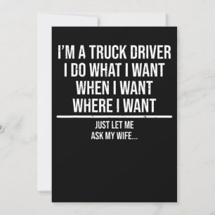 Funny Truck Driver Husband Fragte meine Ehefrau Tr Save The Date