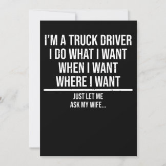 Funny Truck Driver Husband Fragte meine Ehefrau Tr Save The Date