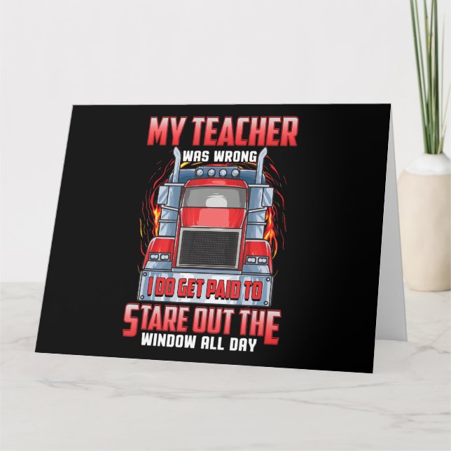 Funny Truck Drivers Art Geschenk für LKWs und Männ Karte (Vorderseite)