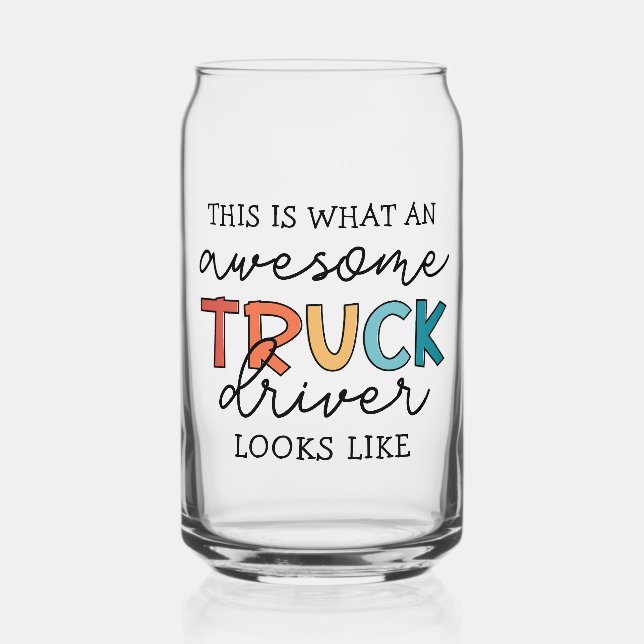 Funny Truck | Phantastischer Lastwagenfahrer Dosenglas (Vorderseite)