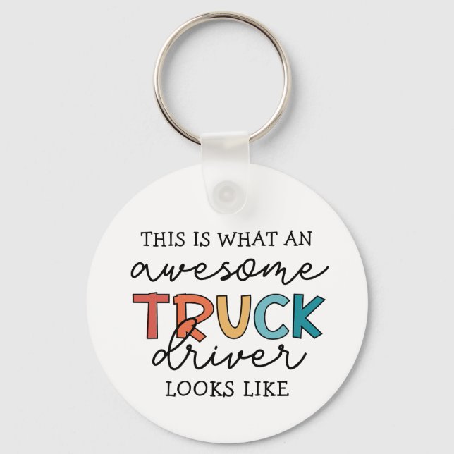 Funny Truck | Phantastischer Lastwagenfahrer Schlüsselanhänger (Vorderseite)