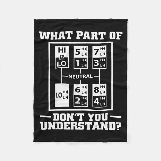 Funny Trucker Design For Men Big Rig Trucker Truck Fleecedecke (Vorderseite)