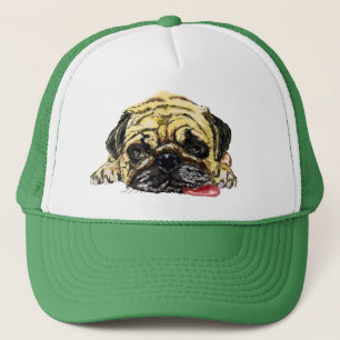 Funny Trucker Hat mit Mops Dog Truckerkappe