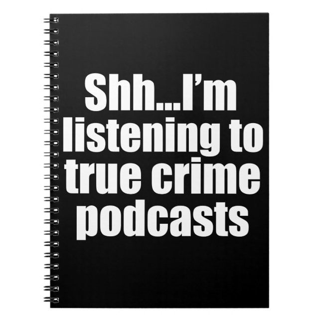Funny True Crime Podcast Fan Notizblock (Vorderseite)