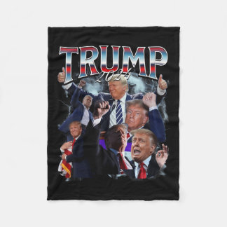 Funny Trump 2024 Kampagnen Rap Trendy Bootleg 90er Fleecedecke