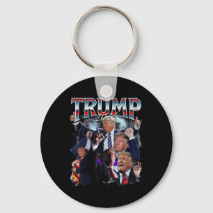 Funny Trump 2024 Kampagnen Rap Trendy Bootleg 90er Schlüsselanhänger