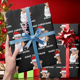 Funny Trump 2024 macht Weihnachten wieder großarti Geschenkpapier