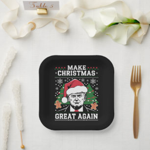 Funny Trump 2024 macht Weihnachten wieder großarti Pappteller