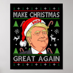 Funny Trump 2024 Weihnachten wieder großartig mach Poster