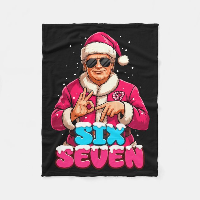 Funny Trump 67 Meme Costume Six Seven Christmas Sa Fleecedecke (Vorderseite)