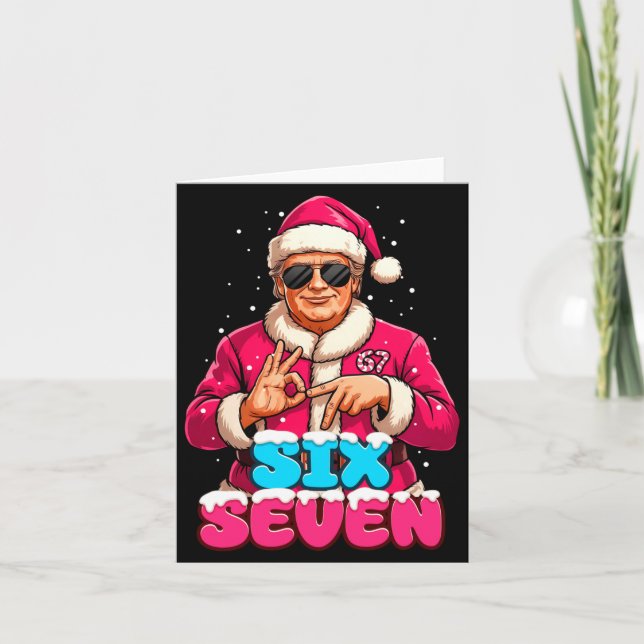 Funny Trump 67 Meme Costume Six Seven Christmas Sa Karte (Vorderseite)