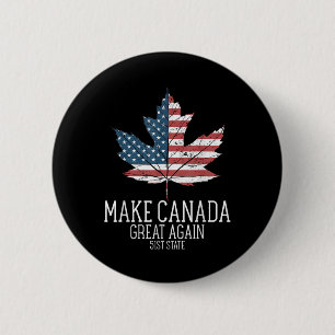 Funny Trump American Flag macht Kanada wieder groß Button
