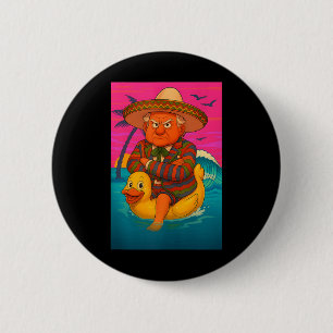 Funny Trump auf dem Floating Gelben Enten Swim Rin Button