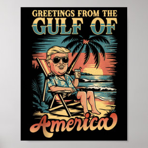 Funny Trump aus dem Patriotischen Golf von uns grü Poster