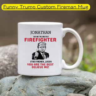 Funny Trump Bester Feuerwehrmann Personalisiert Kaffeetasse