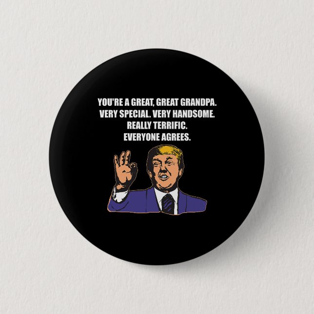 Funny Trump Bester Opa je jeder stimmt zu Button (Vorderseite)