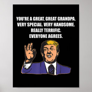 Funny Trump Bester Opa je jeder stimmt zu Poster