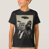 Funny Trump Bigfoot Selfie mit Ufos komischer Alie