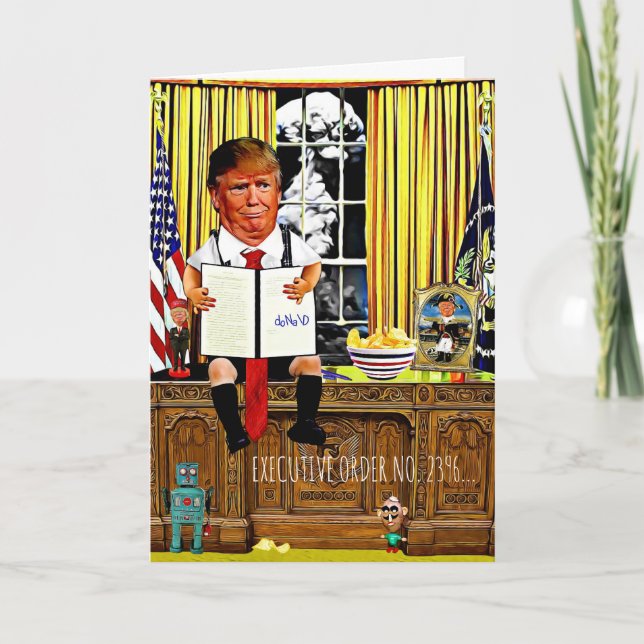 Funny Trump Birthday Card - Führungskraft Order Karte (Vorderseite)