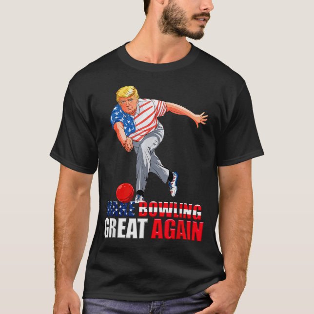Funny Trump Bowling Make Bowling Great Again  T-Shirt (Vorderseite)