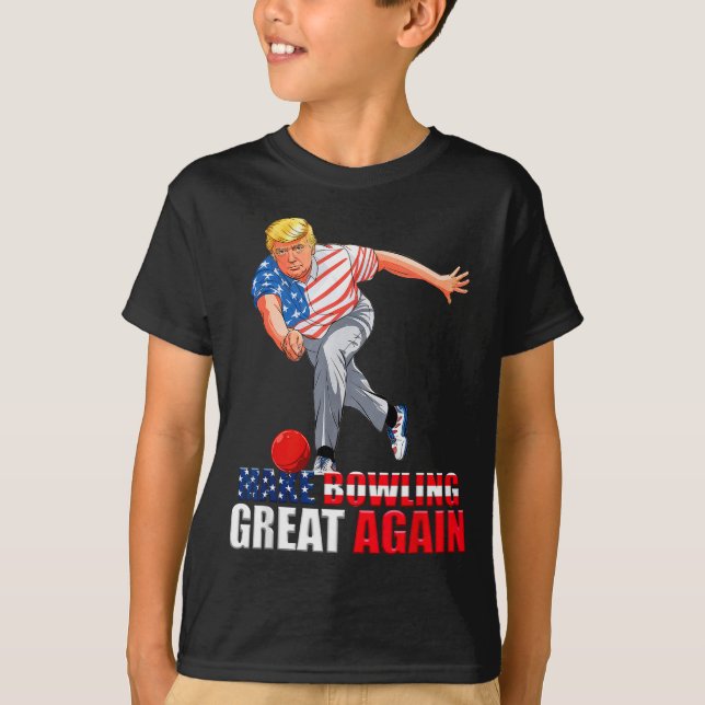 Funny Trump Bowling Make Bowling Great Again  T-Shirt (Vorderseite)