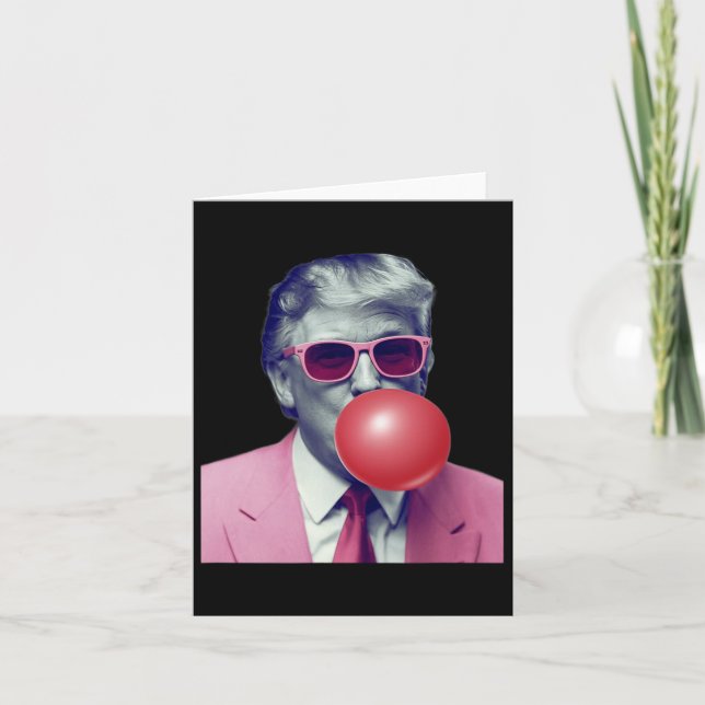 Funny Trump Bubble Gum Yum Geschenke Karte (Vorderseite)